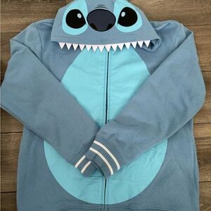 Disney Stitch Zip Up Hoodie for Kids - Size Large